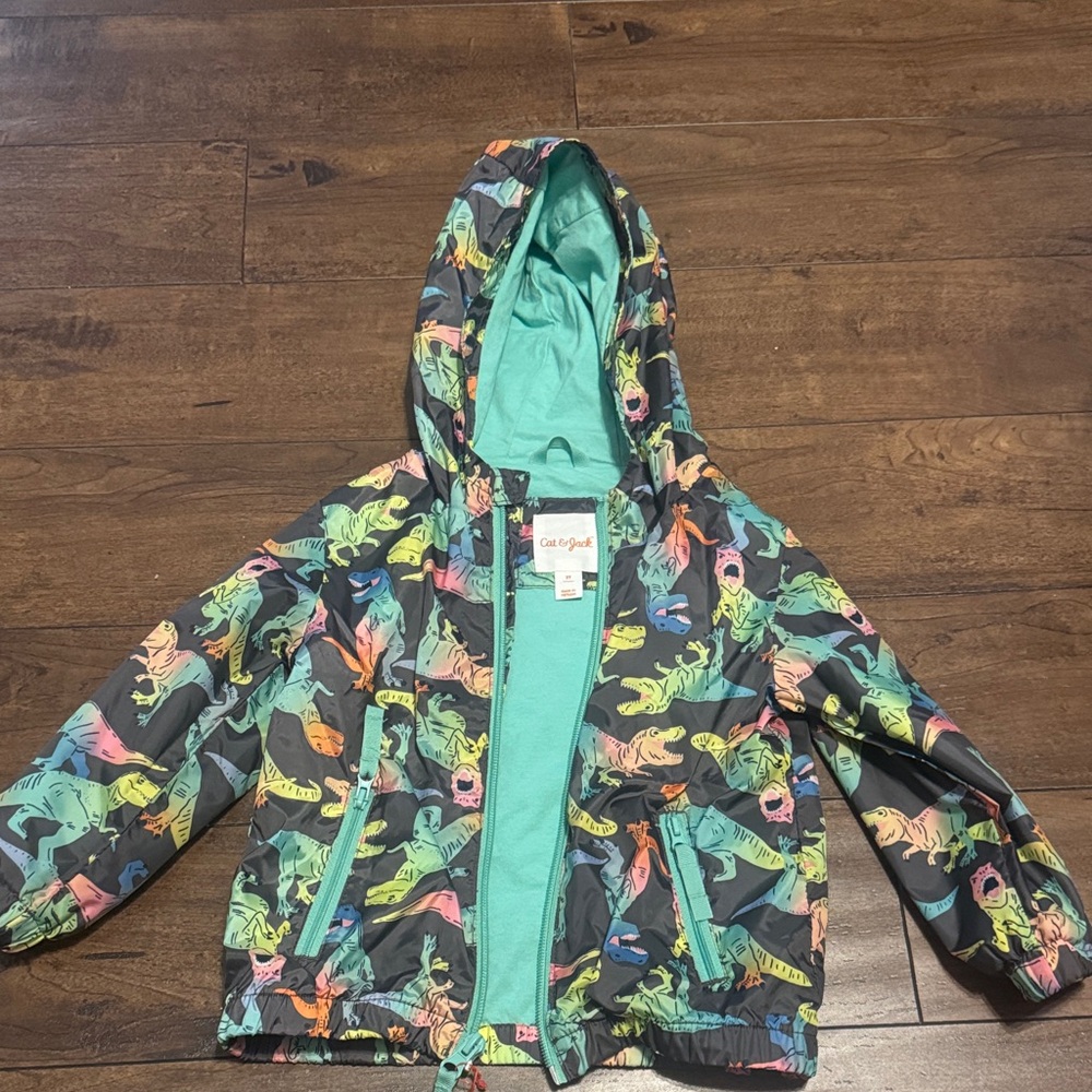 Cat & Jack Kids Dinosaur Raincoat - Multicolor